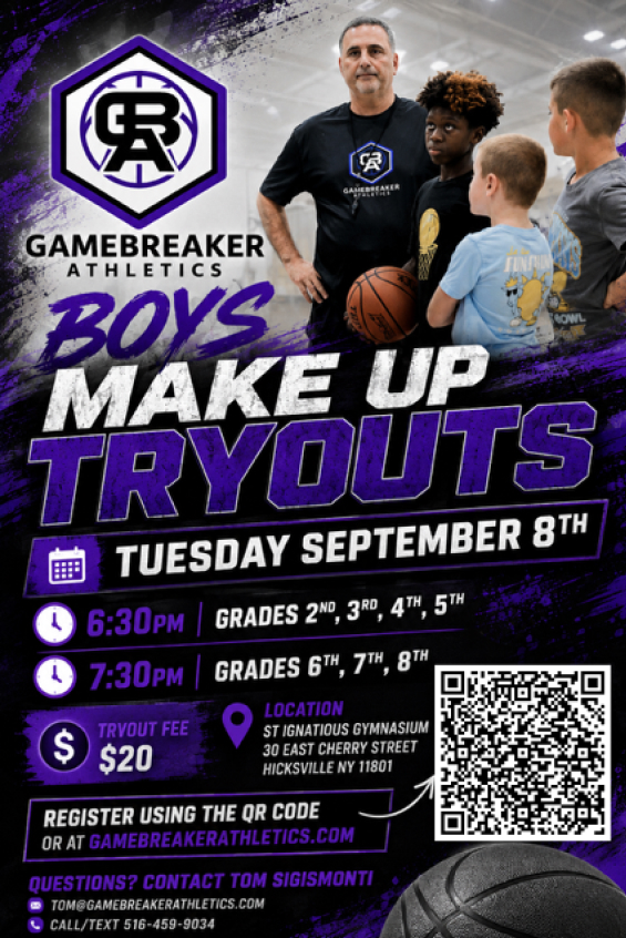 Boys Makeup Tryouts Flyer